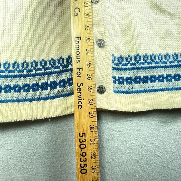 Nordstrikk Cardigan Sweater Mens Large Fair Isle Nordic Knit Wool Norway Vintage - Picture 4 of 7